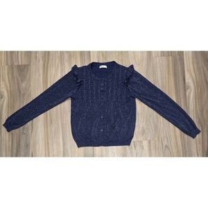 Epic Threads Girls Cardigan Sweater Size XL  Navy Sparkle